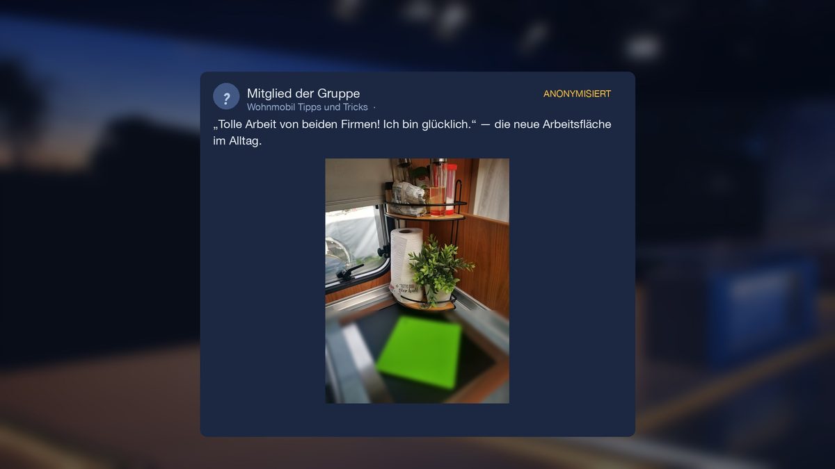 Foto: die neue Arbeitsfläche im Alltag