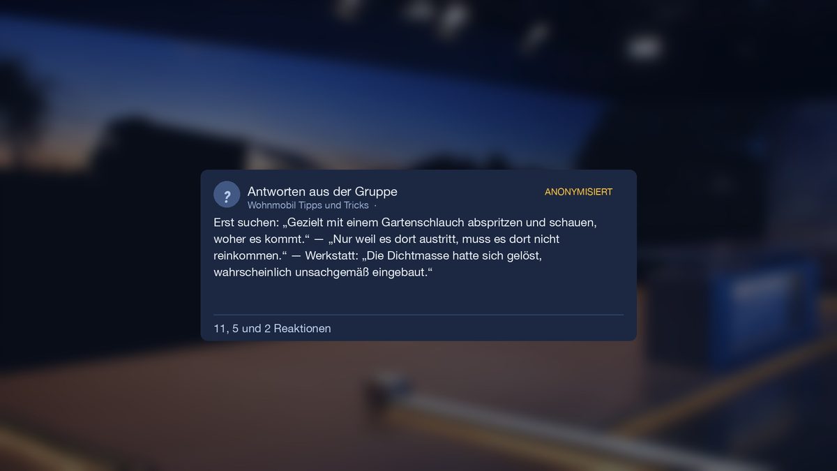 Antworten aus der Gruppe: erst die Ursache suchen – oder die Werkstatt