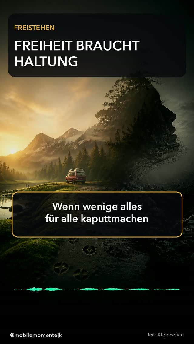 Freiheit braucht Haltung. Freistehen gehört für uns zur Freiheit eines Reisemobils dazu. Aber wenn sich die meisten nicht benehmen können, …